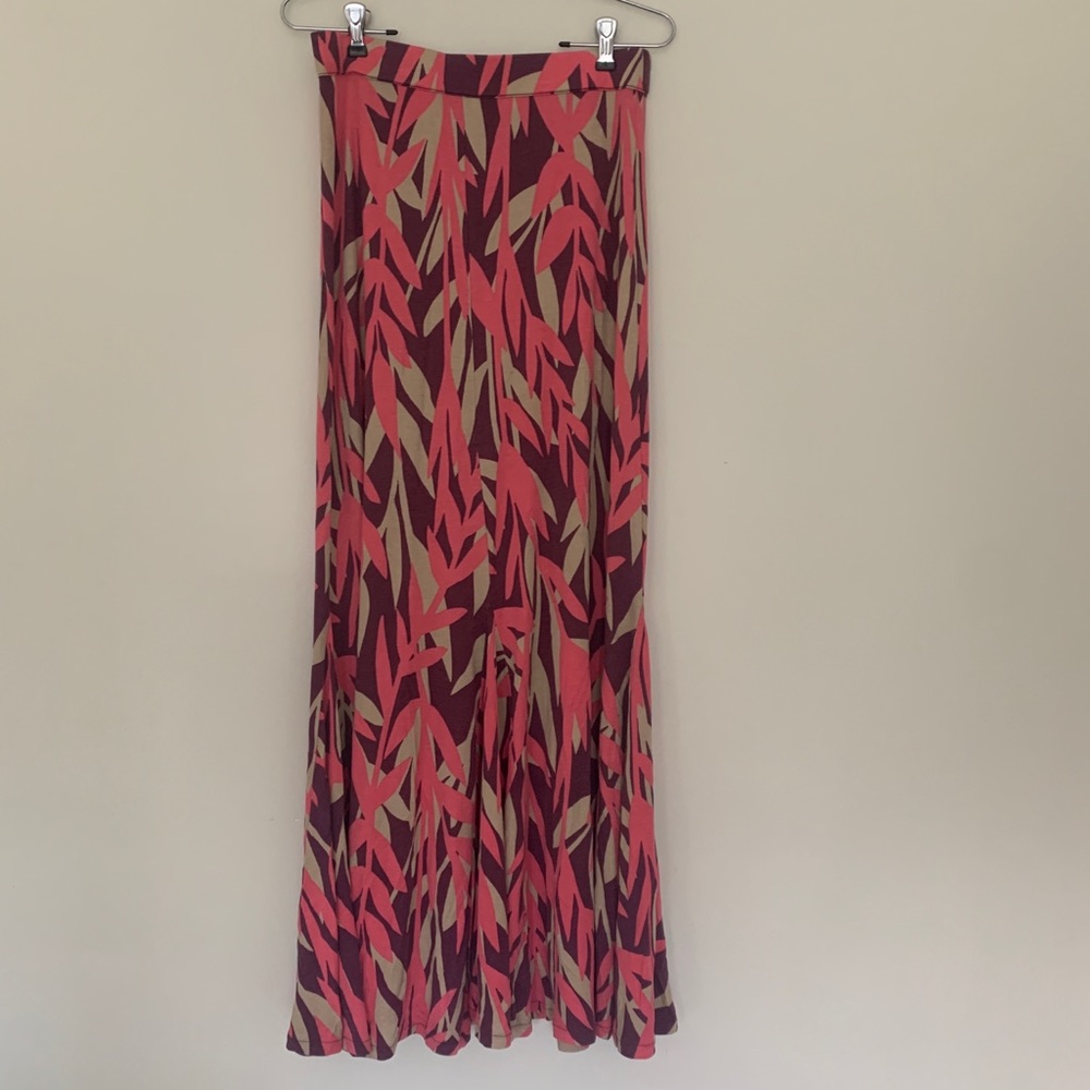 Long and flowing floral skirt